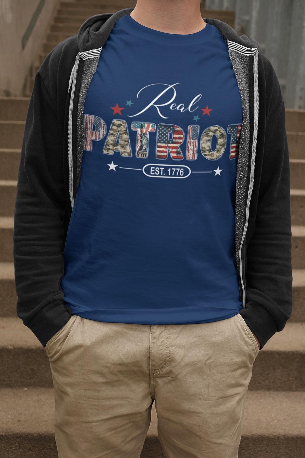 Real Patriot Tee, Comfort Colors® USA 250th Anniversary Shirt, American Pride