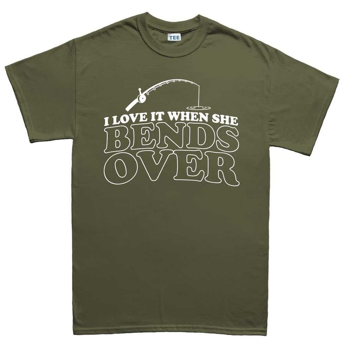 Comfort Colors® Funny Fishing Tee, Grandpa and Dad Shirt, She Bends Over