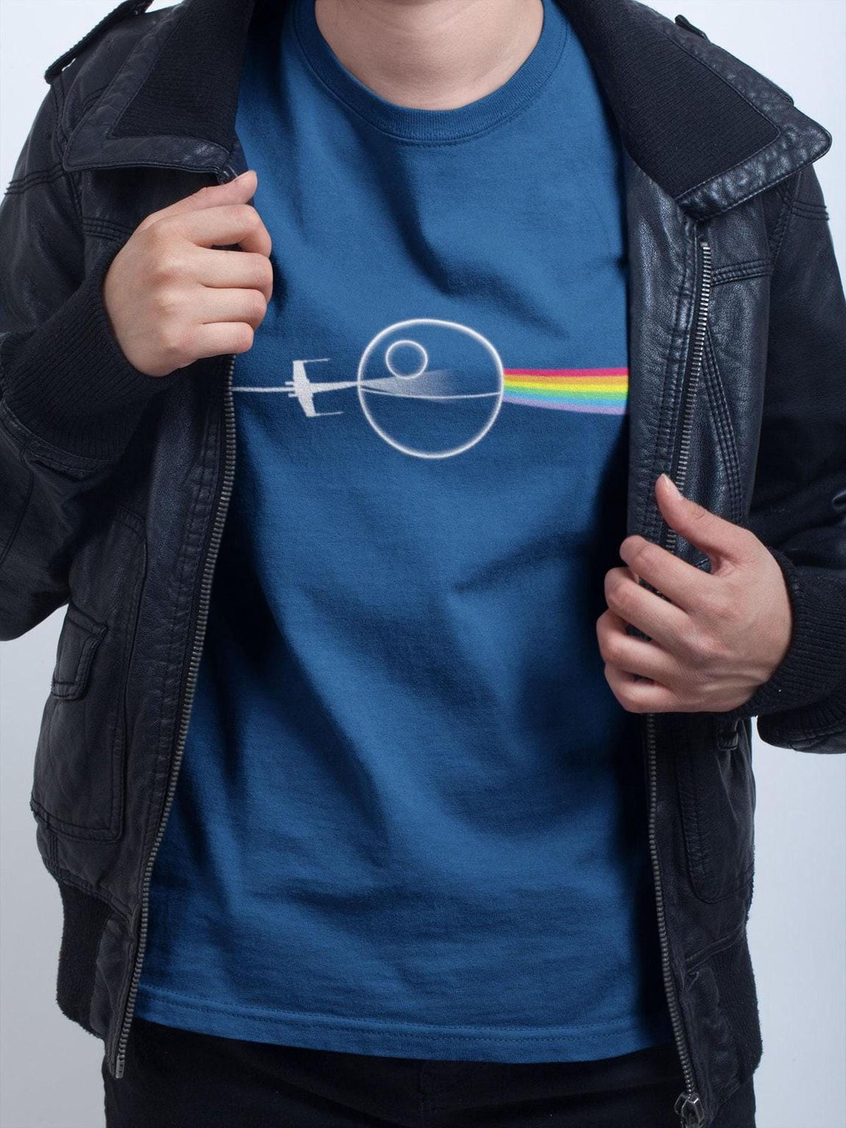 Dark Side of the Death Star T-Shirt: Rainbow Moon Tee