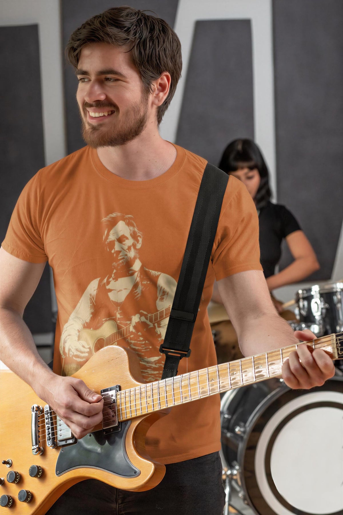 Comfort Colors® Acoustic Guitar Shirt, President Abraham Lincoln T-Shirt, Retro Political Humor Tee