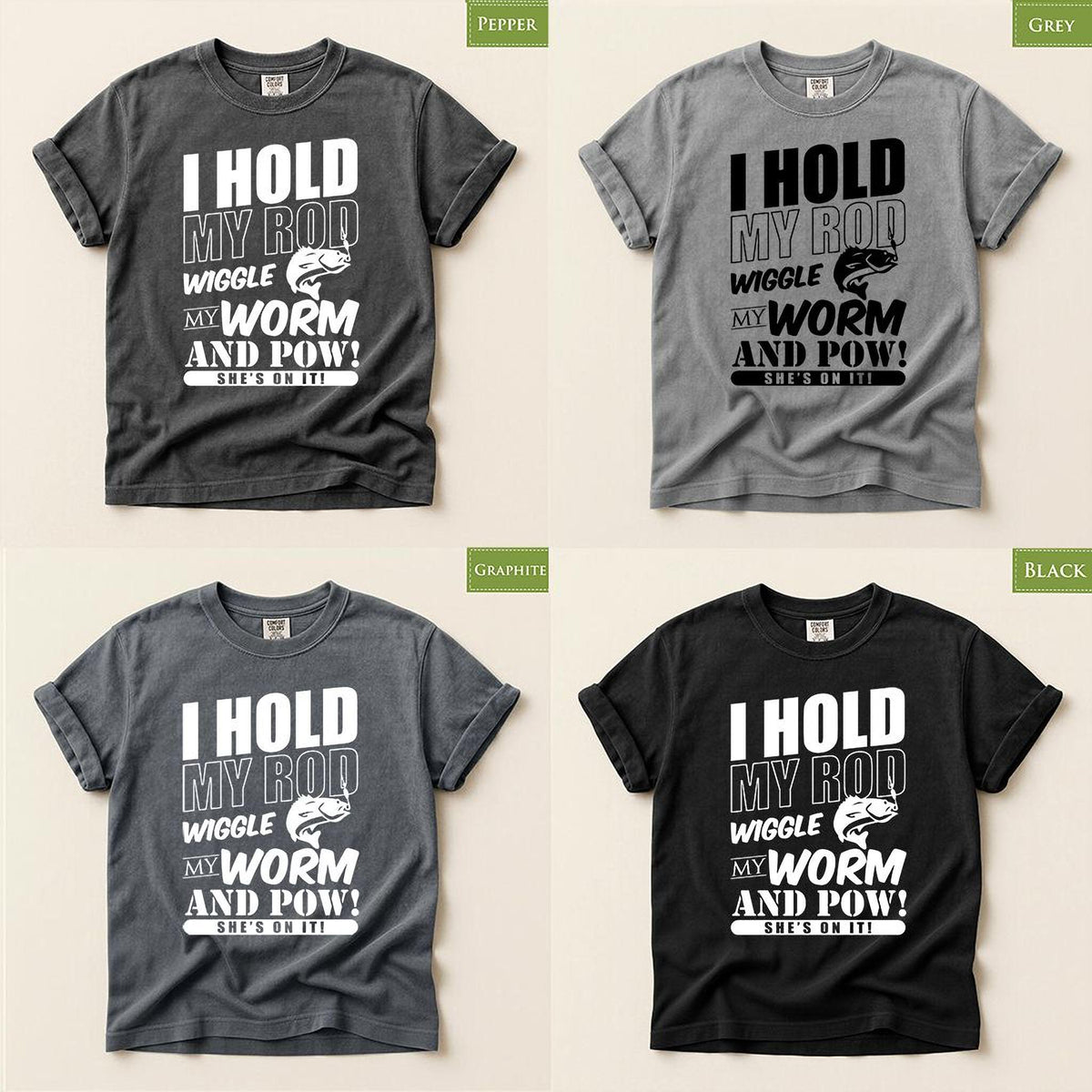 Funny Fishing Shirt, I Hold My Rod Angler Tee, Comfort Colors® Fisherman Top