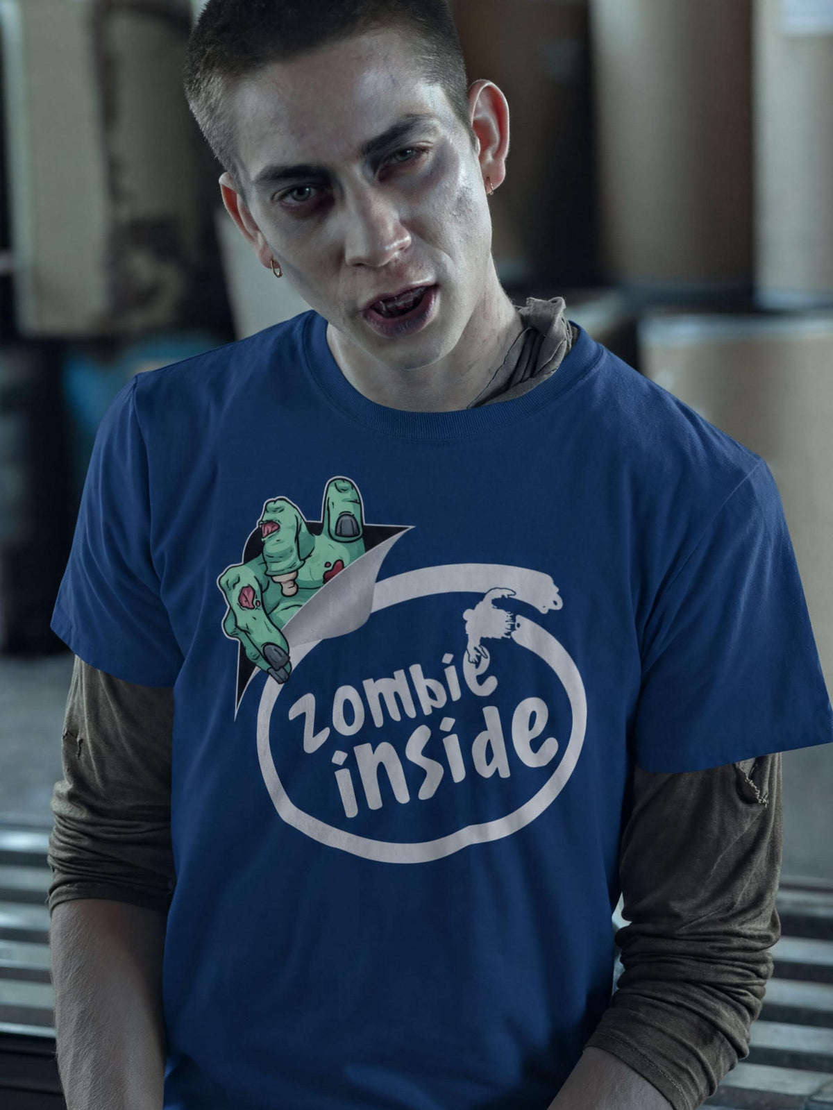 Comfort Colors® Zombie Inside Tee, Halloween Costume T-shirt, Funny Trick or Treat Top