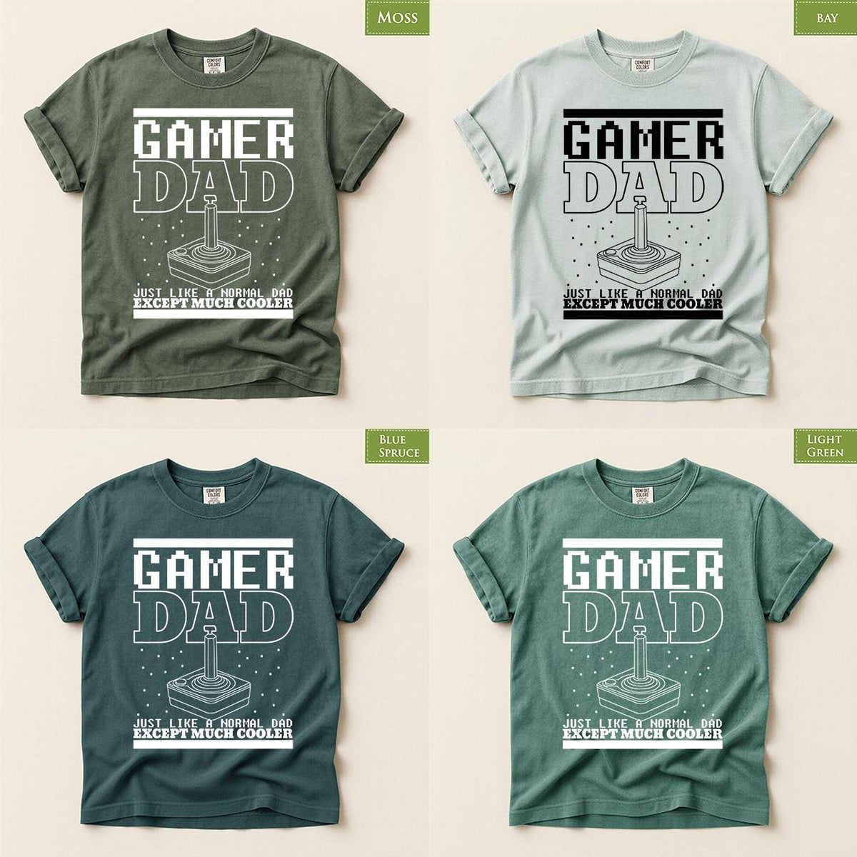 Funny Gamer Dad Shirt - Retro Style Comfort Colors® Tee, Gaming Gift for Papa