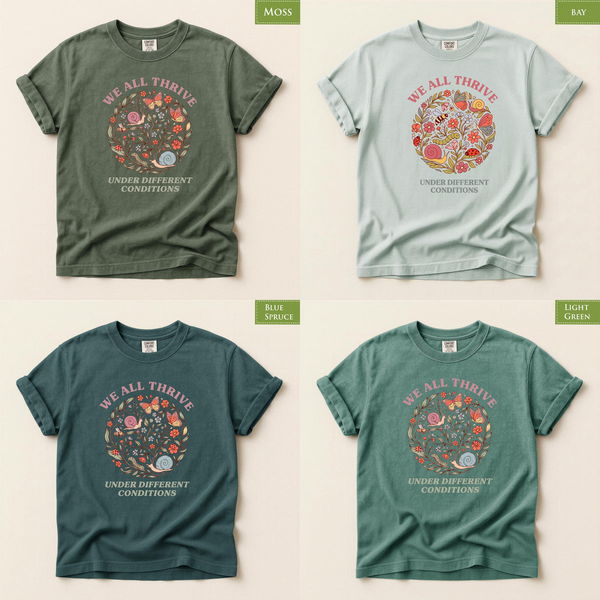 Comfort Colors® We All Thrive Shirt, Back to School Special Education SPED Teacher Gift