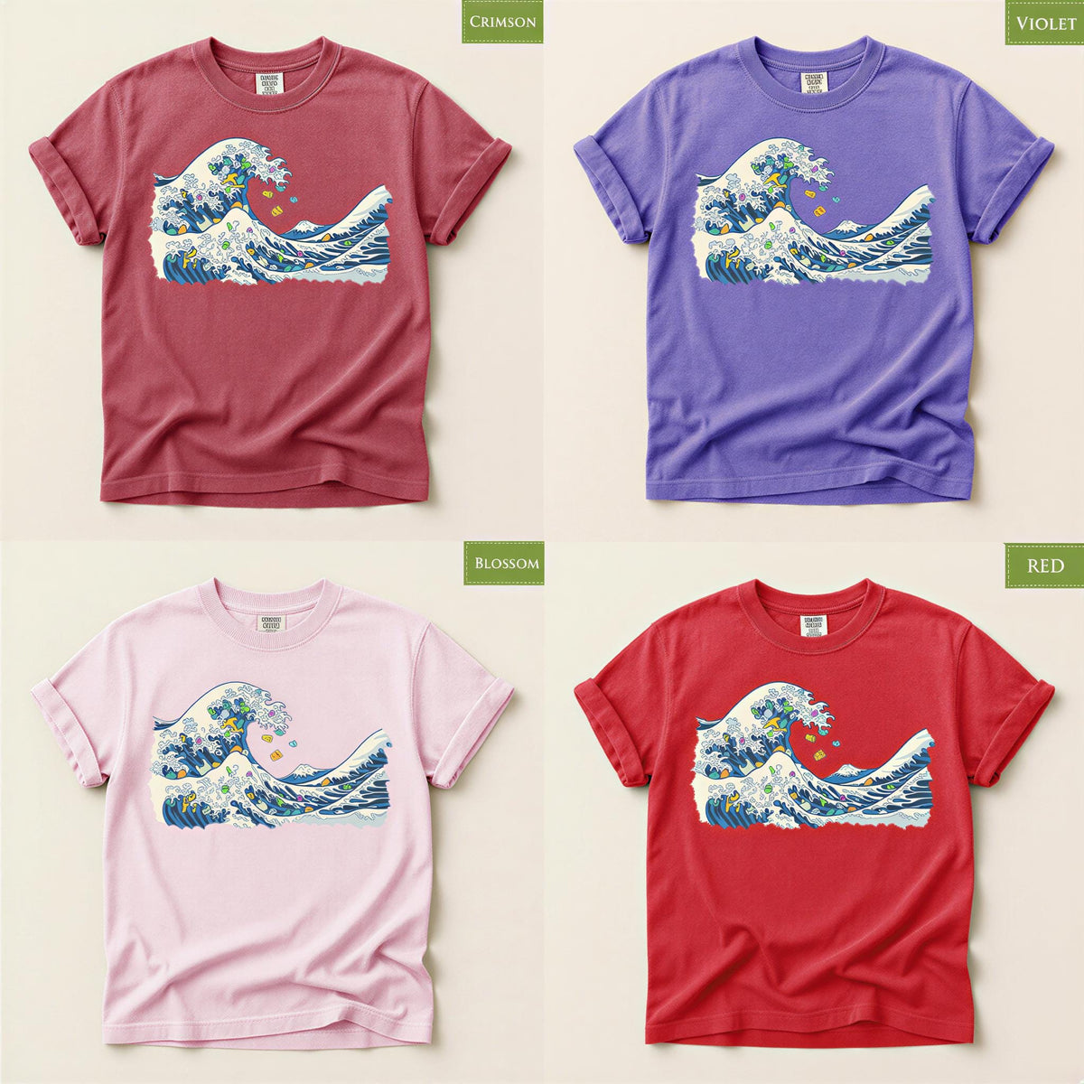 Hand Drawn Marine Life Shirt, The Great Wave Of Plastic Tee, Environmental Protest