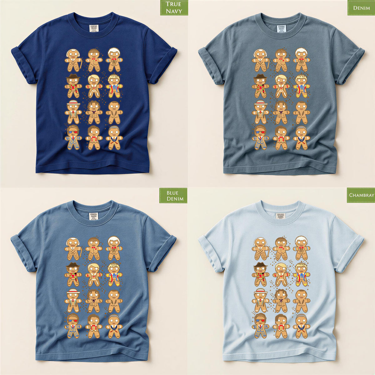 Comfort ColorsĀ® Gingerbread People Shirt, Cute Holiday Character Tee, Festive Christmas Outfit, Funny Winter Gift, Cookie Lover Apparel