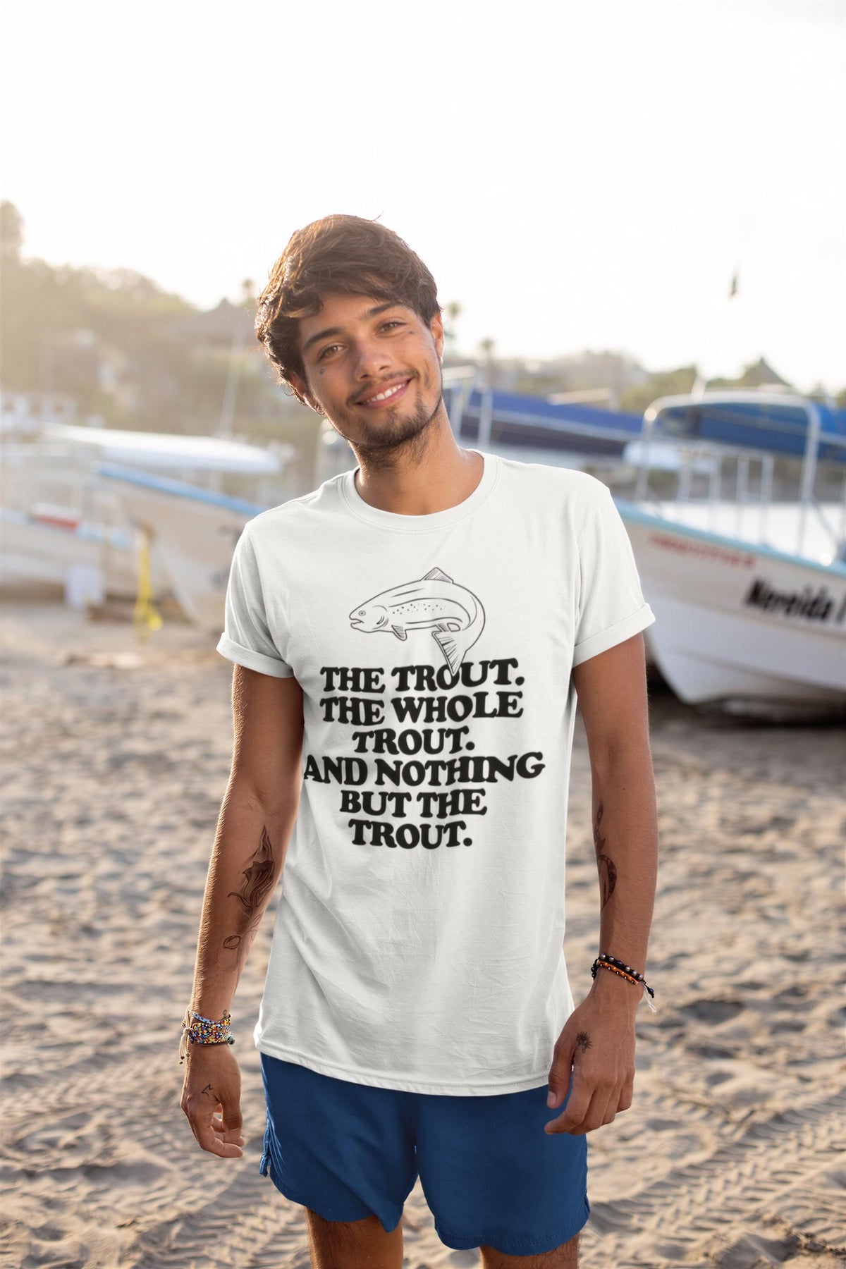 Funny Fishing T-Shirt: Humorous Trout Design for Anglers, Comfort Colors® Fishermen Gift Tee