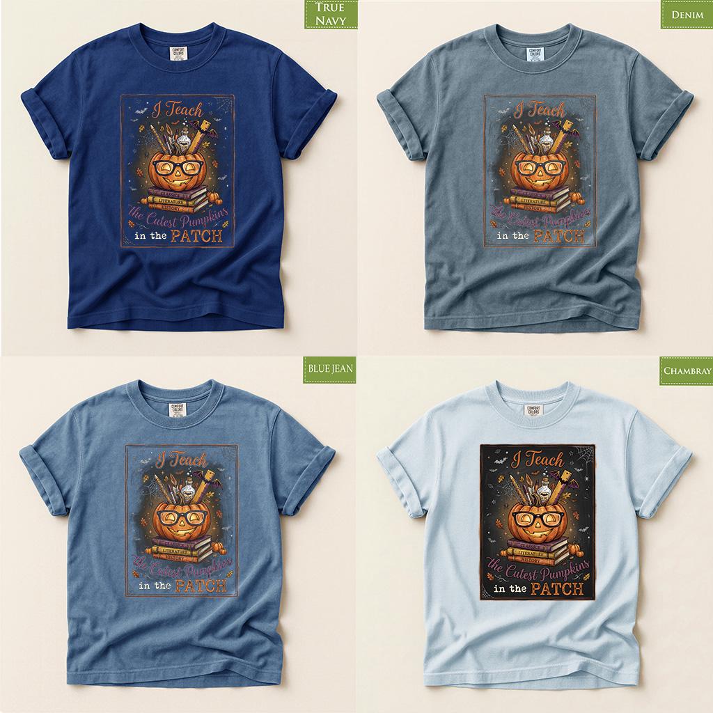 Comfort Colors® Halloween Teacher Shirt, Back to School top, I Teach the Cutest Pumpkins in the Patch, Fall Teacher Tee