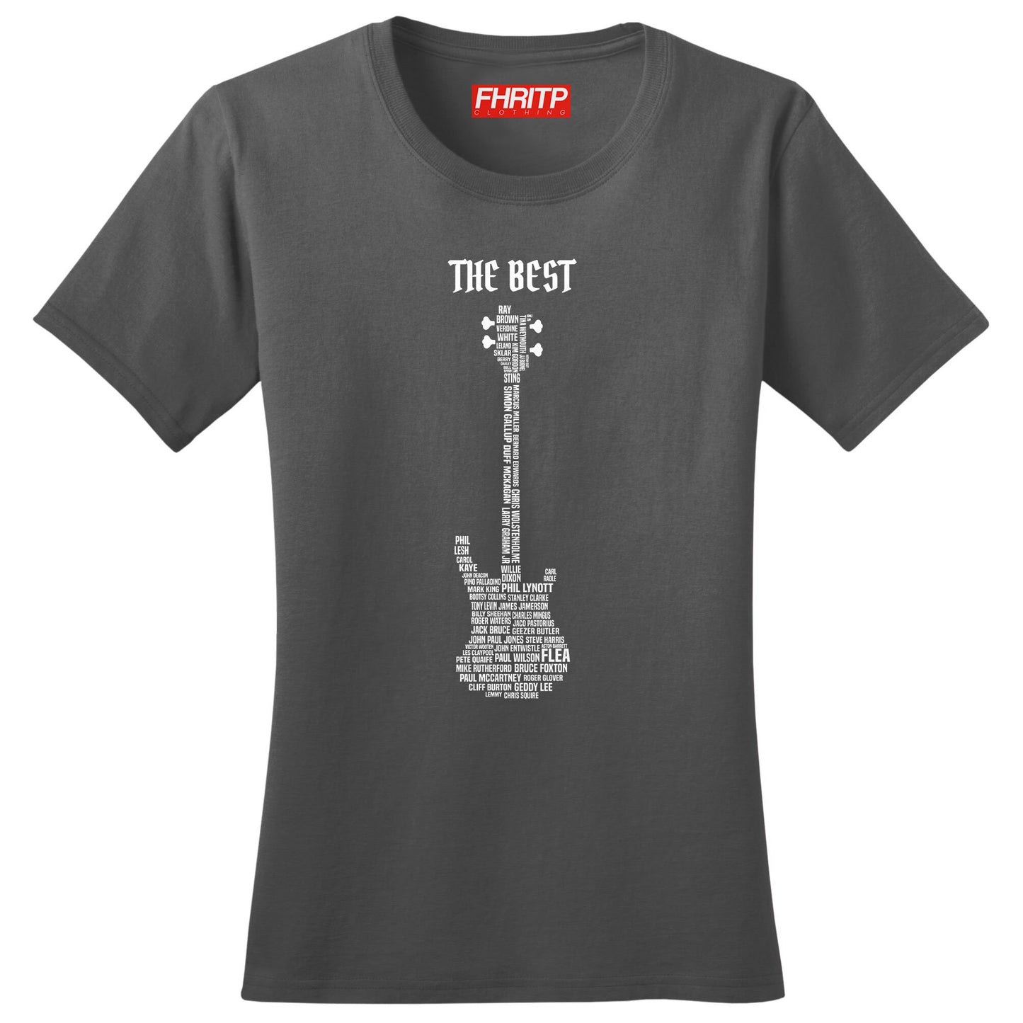 Ladies Bass Legends Bassist Famous Bass Players Tribute T shirt Tee Top T-shirt