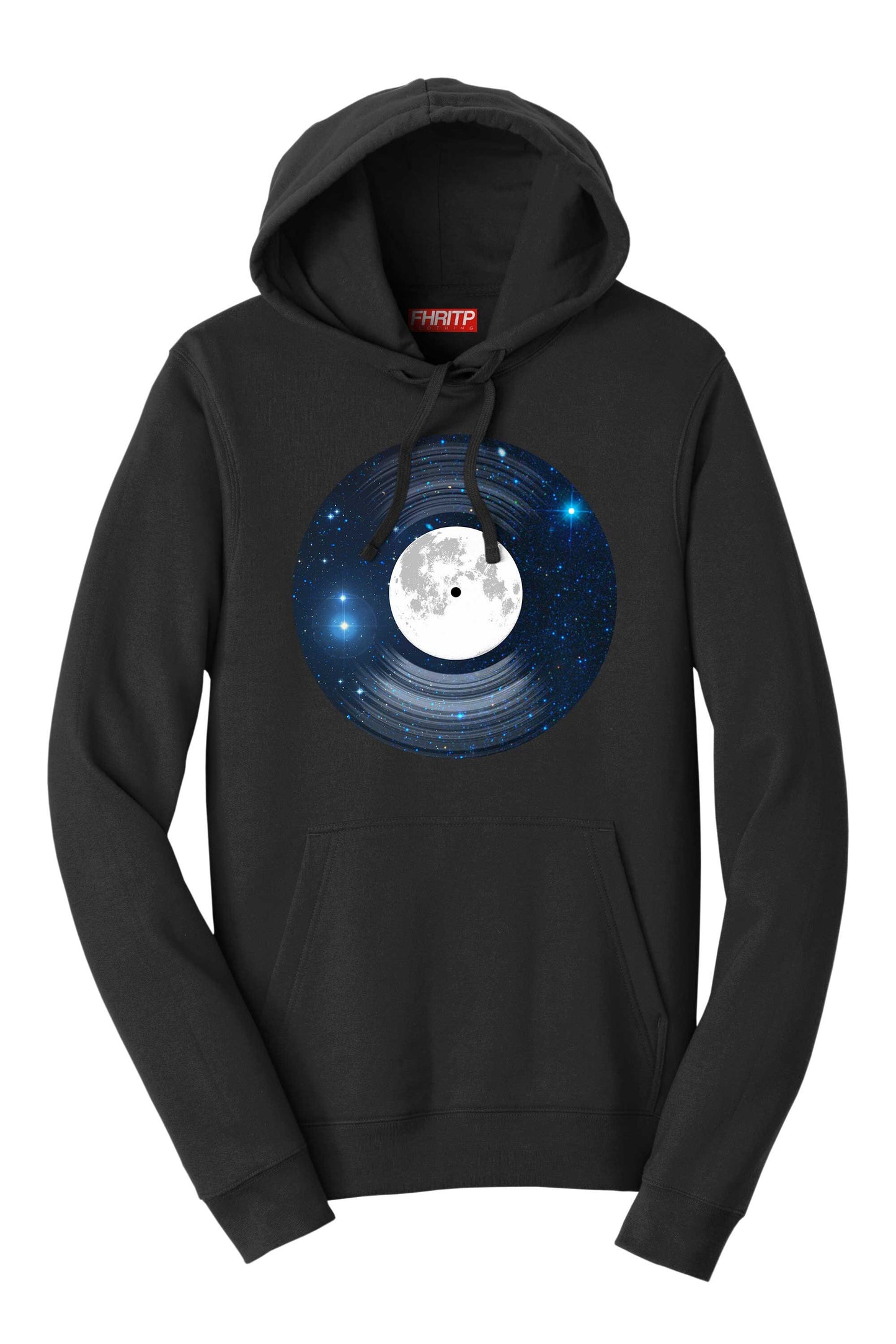 Space Moon Vinyl Funkalicious Astronaut Record Funny Hoodie