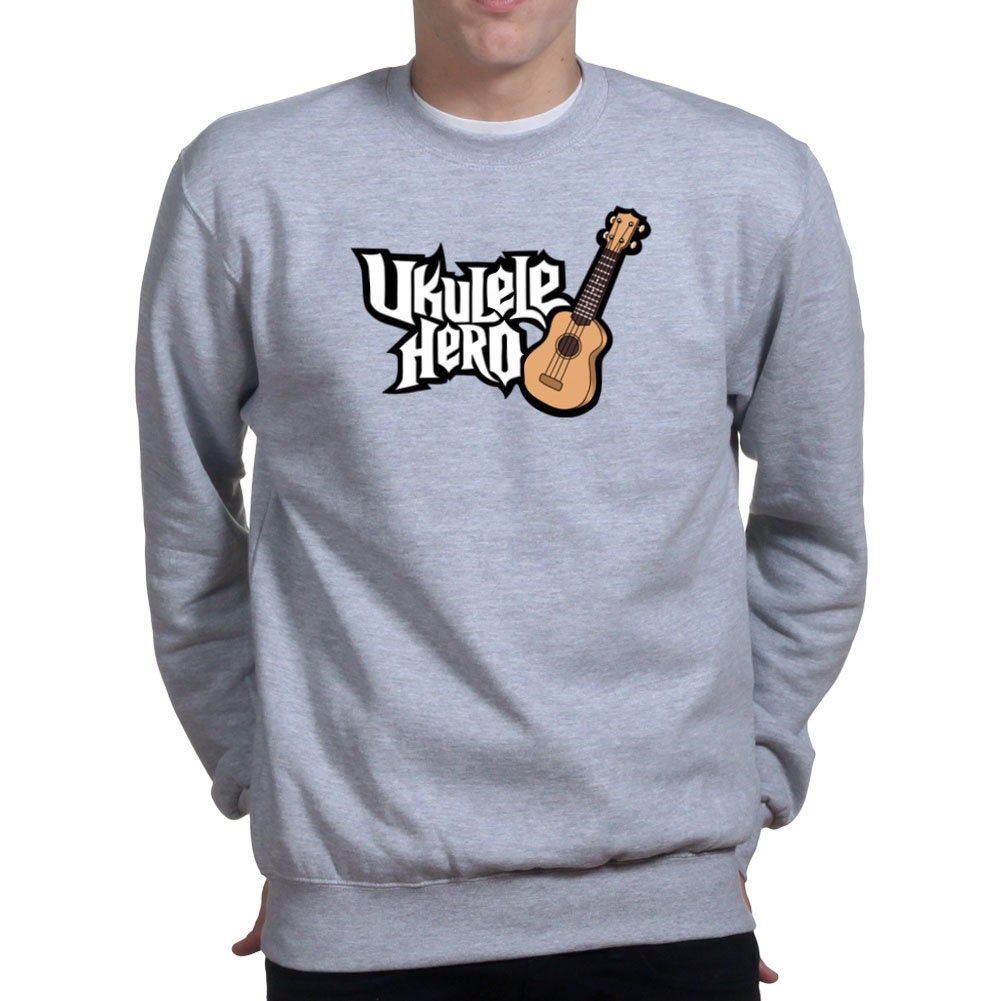 Ukulele Hero Funny Spoof Guitarist Sweatshirt