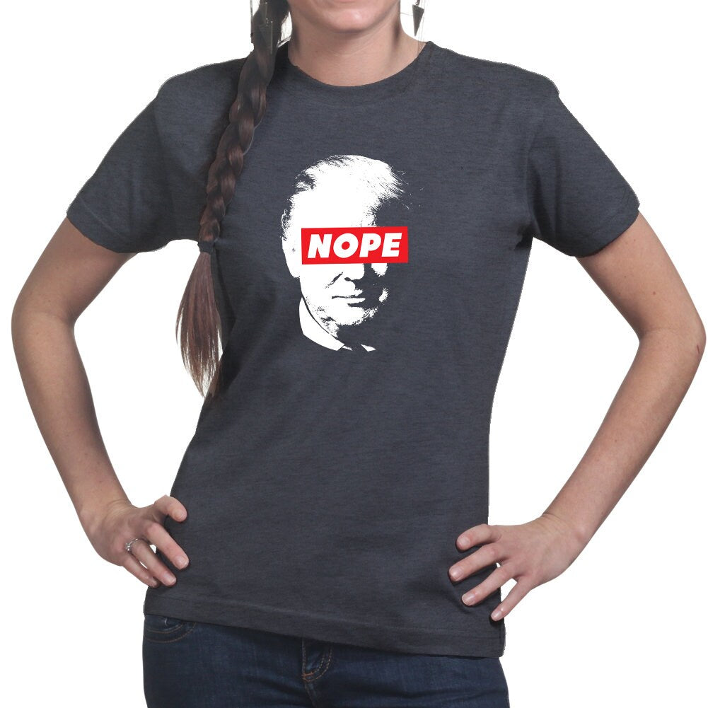 Ladies Trump Nope Obey Impeach President Election 2020 T shirt Tee Top T-shirt