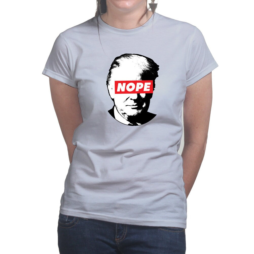 Ladies Trump Nope Obey Impeach President Election 2020 T shirt Tee Top T-shirt