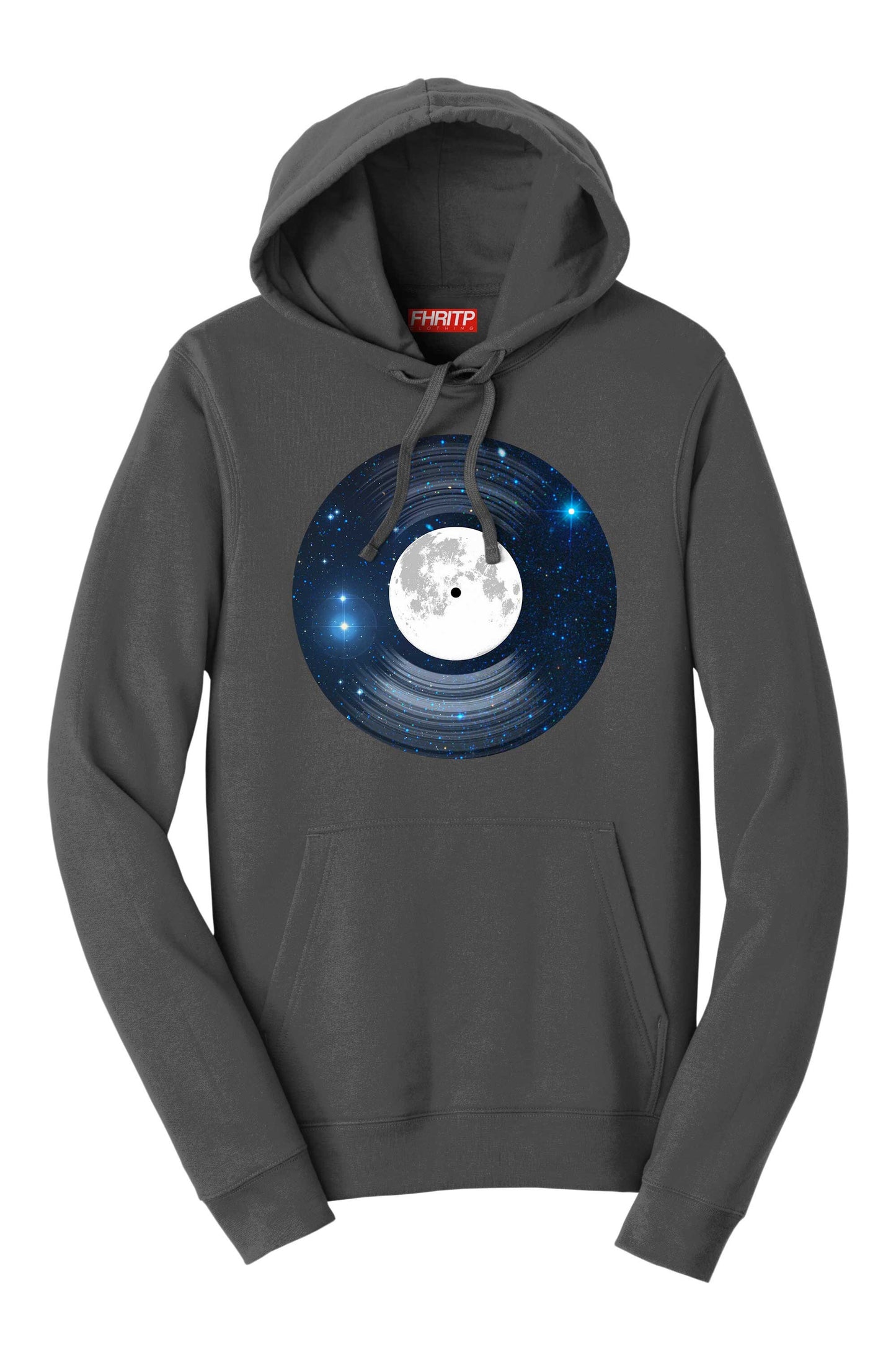 Space Moon Vinyl Funkalicious Astronaut Record Funny Hoodie