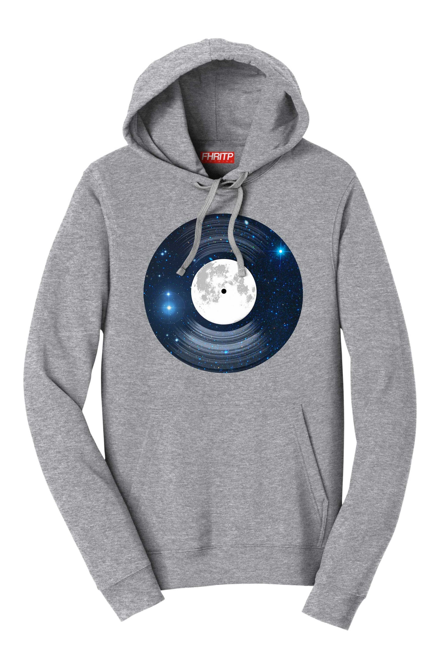 Space Moon Vinyl Funkalicious Astronaut Record Funny Hoodie