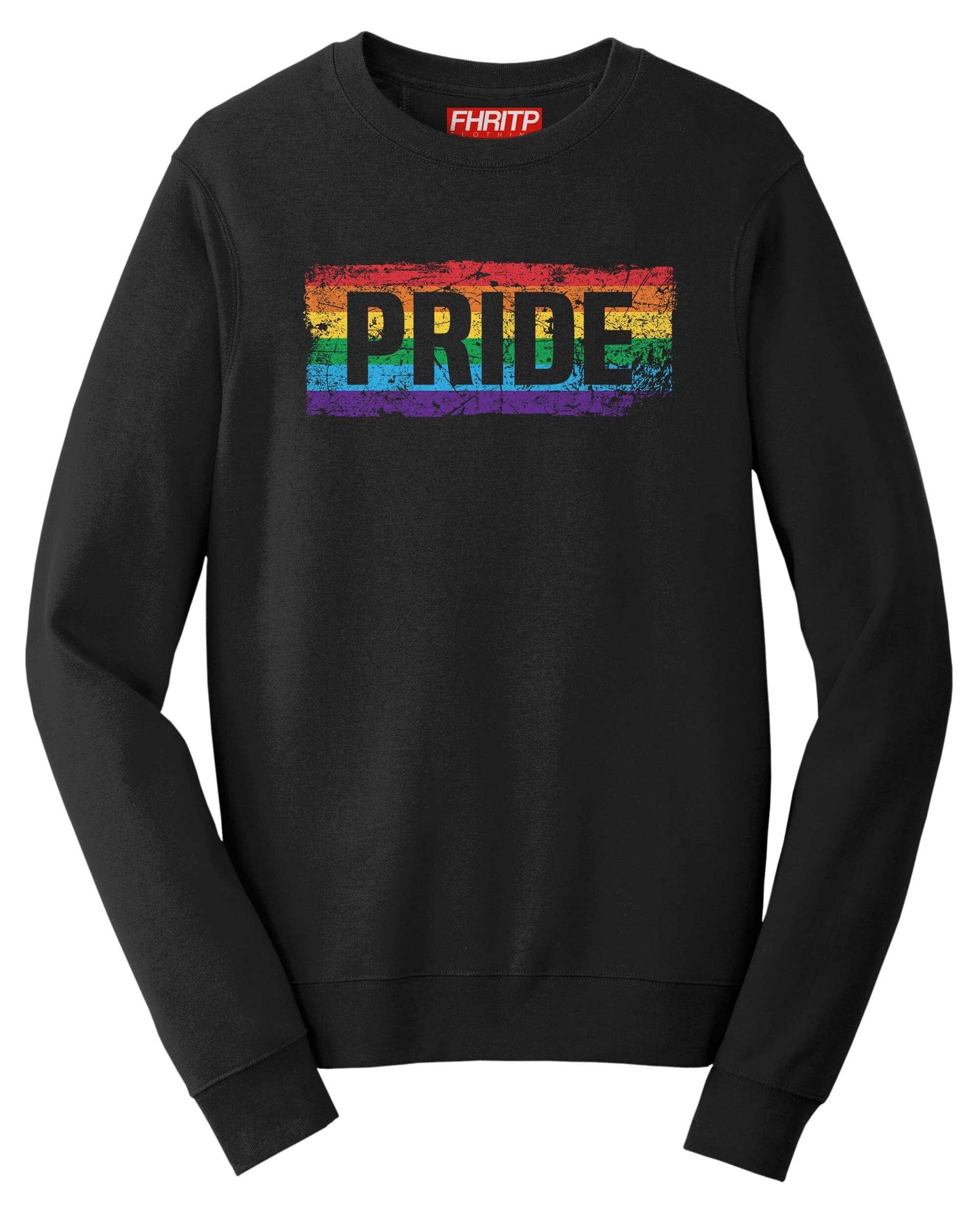 PRIDE Rainbow Flag LGBT+ Gay Lesbian Trans Support Sweatshirt
