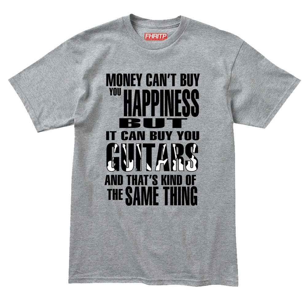 Mens Money Can't Buy Happiness But It Can Buy Guitars T shirt Tee Top T-shirt