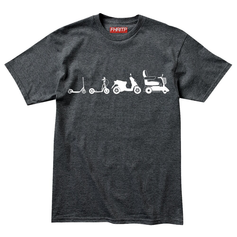 Mens Scooter Evolution Moped Mobility Disability Scooters T shirt Tee Top T-shirt