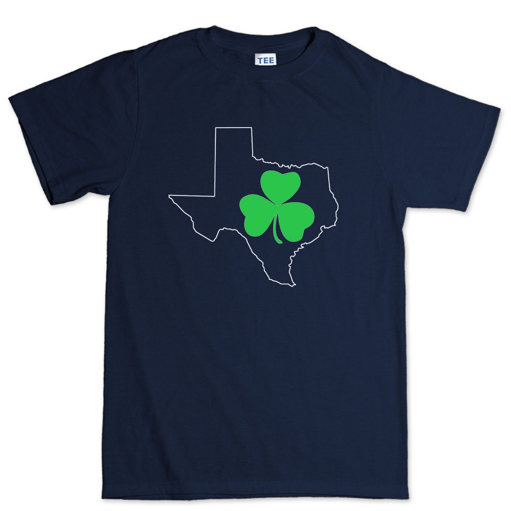 Mens Irish Texas Paddys Day Shamrock Ireland Texan Spoof Shamrock T shirt Tee Top T-shirt