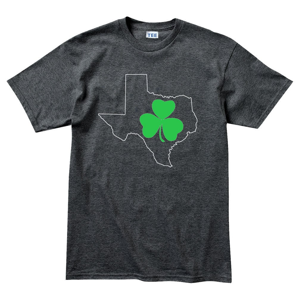 Mens Irish Texas Paddys Day Shamrock Ireland Texan Spoof Shamrock T shirt Tee Top T-shirt