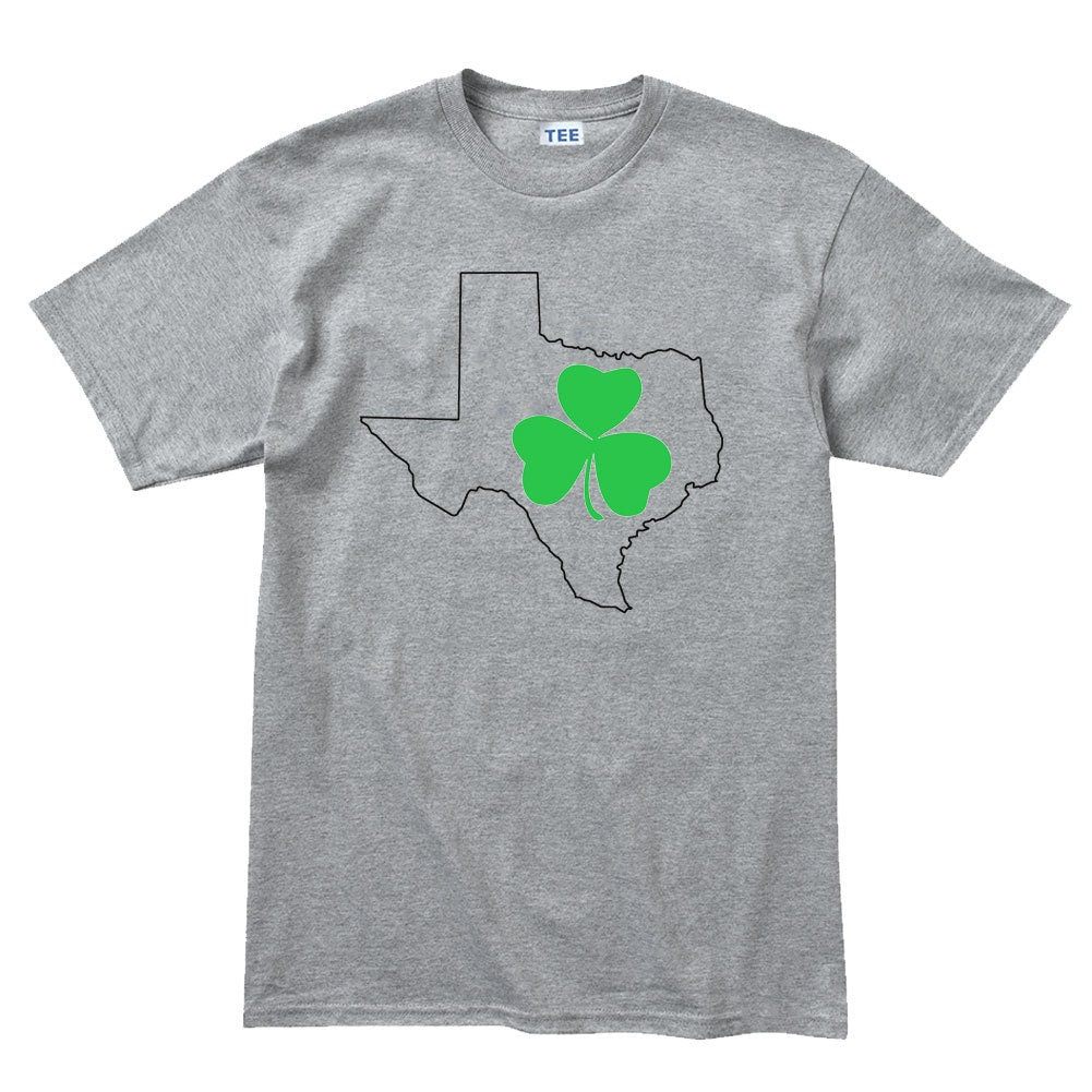 Mens Irish Texas Paddys Day Shamrock Ireland Texan Spoof Shamrock T shirt Tee Top T-shirt