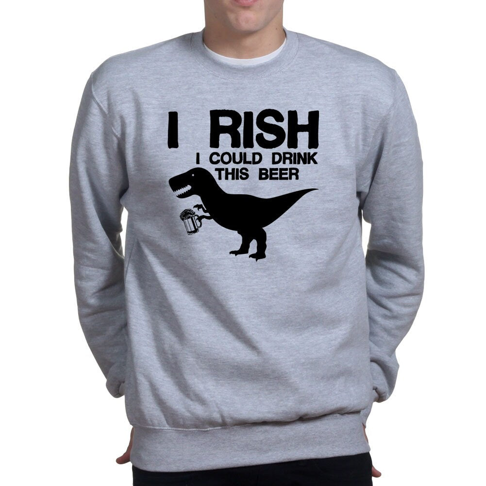 I Rish Irish T-Rex Beer St Patrick's Day Shamrock Ireland Sweatshirt