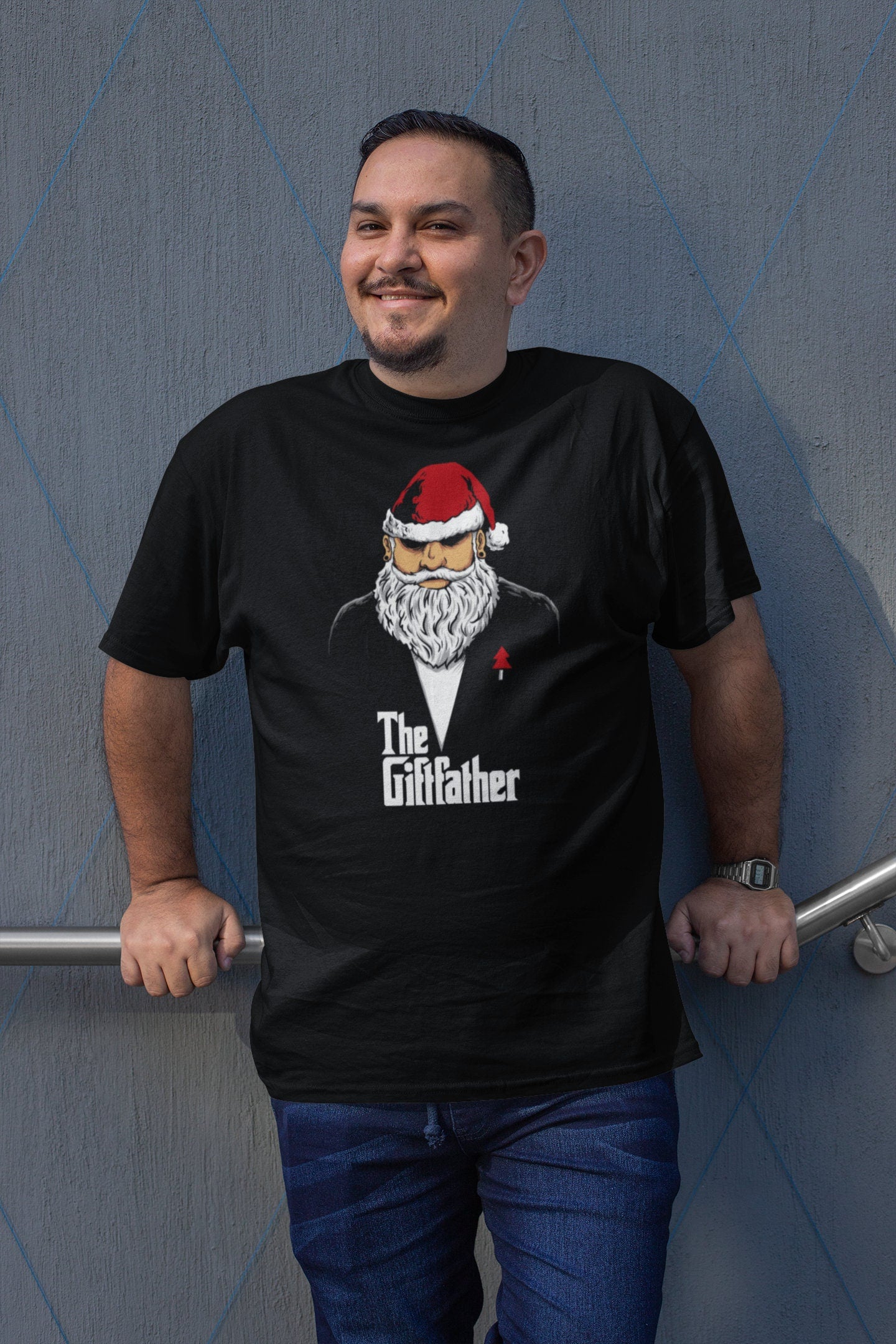 The Gift Father, Santa Funny Christmas T shirt, Gift for him, Santa Christmas Movie, Mens Womans Kids Funny T-shirt, Funny Santa T shirt