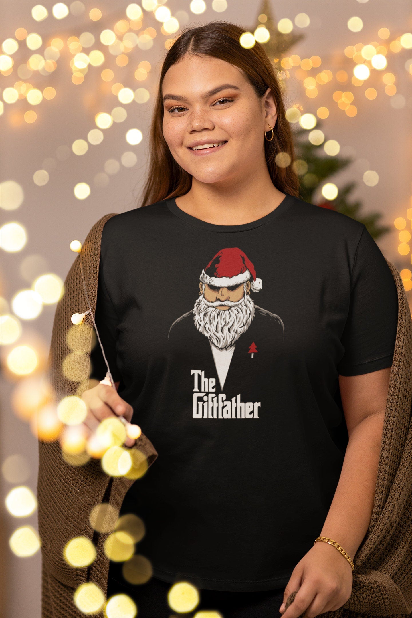 The Gift Father, Santa Funny Christmas T shirt, Gift for him, Santa Christmas Movie, Mens Womans Kids Funny T-shirt, Funny Santa T shirt