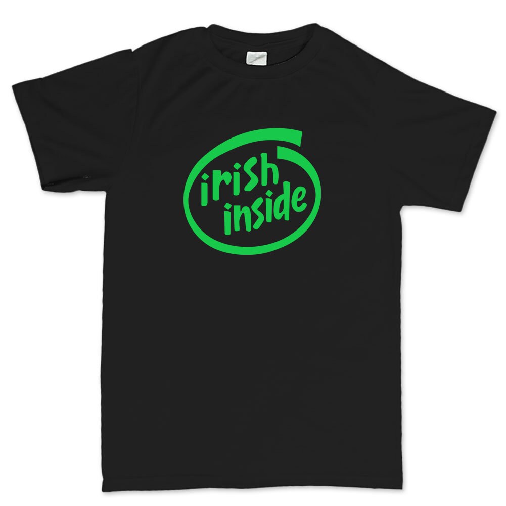 Inside Irish T-Shirt, Feeling Lucky Day Tee, Retro Trendy Patrick Shirt, Saint Patrick Shamrock Leprechaun Ireland Outfit