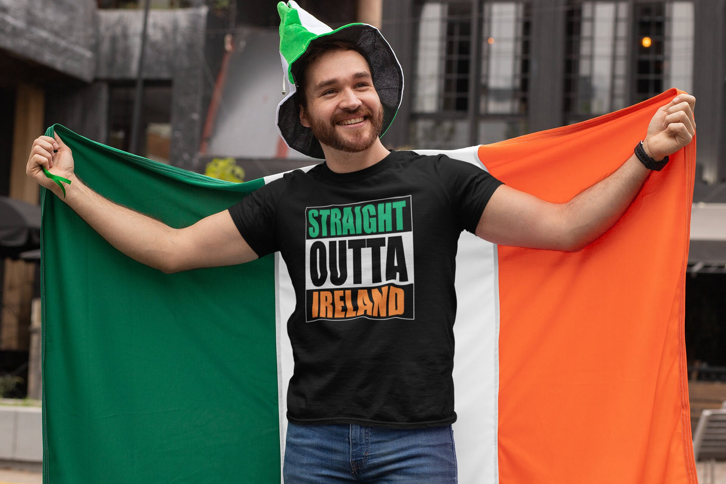 Straight Outta Ireland Shirt, Saint Patrick Day T-Shirt, Lucky Clover St. Paddy’s Day Shirt, Celebrate Shamrock Irish Outfit