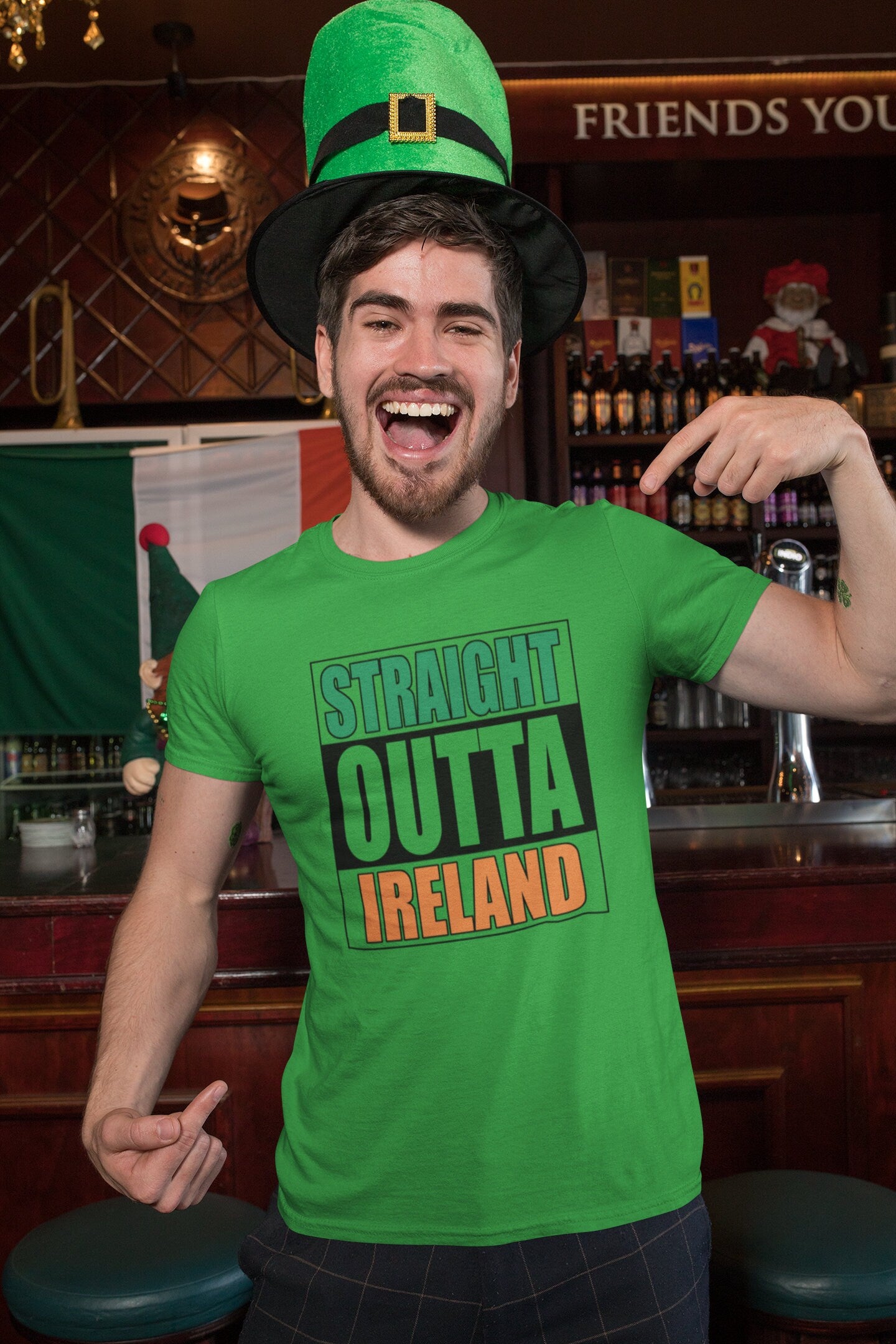 Straight Outta Ireland Shirt, Saint Patrick Day T-Shirt, Lucky Clover St. Paddy’s Day Shirt, Celebrate Shamrock Irish Outfit