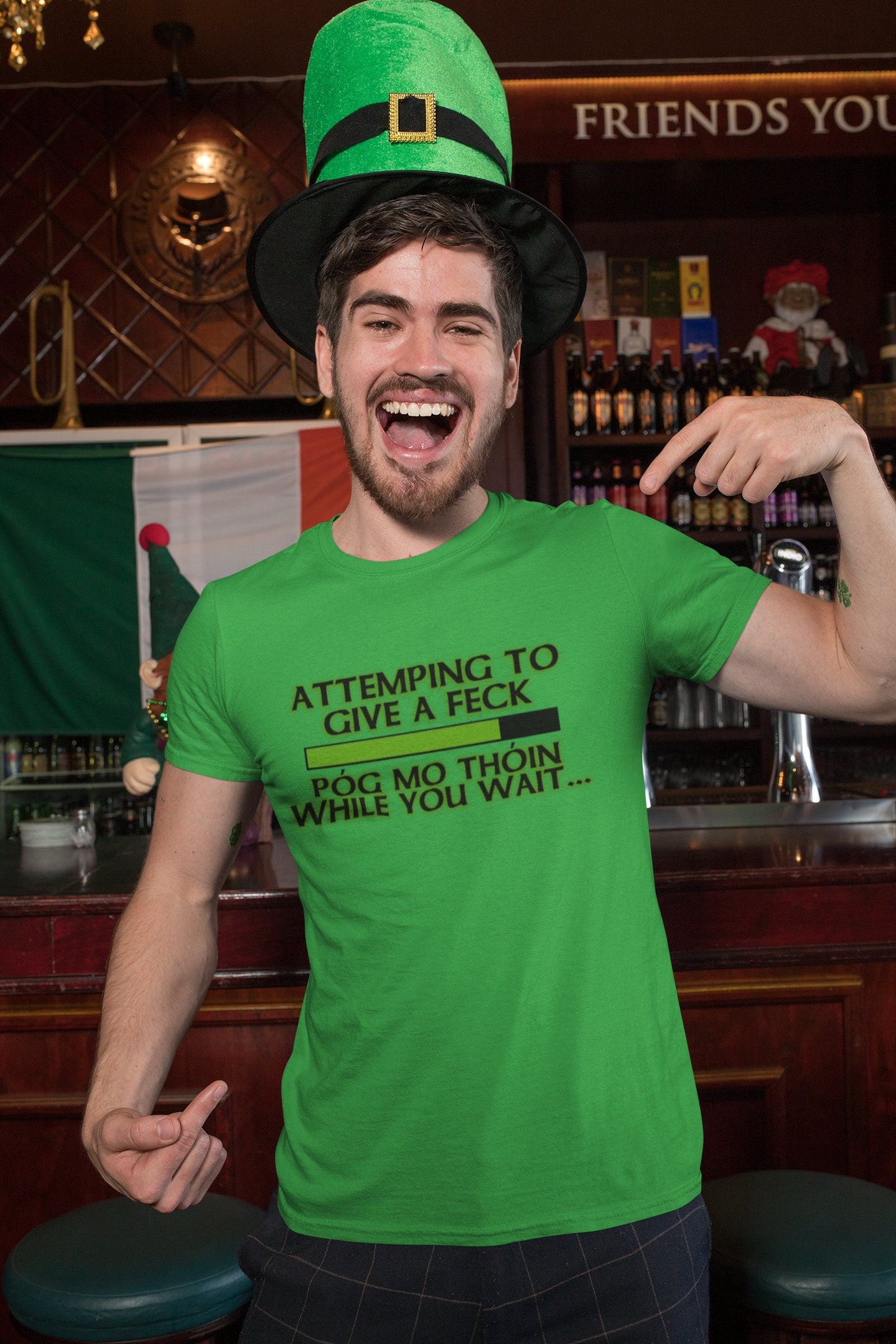 St Paddys Day, Attempting to Give a Feck Funny, Irish Lucky Saint Shamrock Shirt, Clover Irish Leprechaun Shirt, Celebrate Patrick Tee Shirt