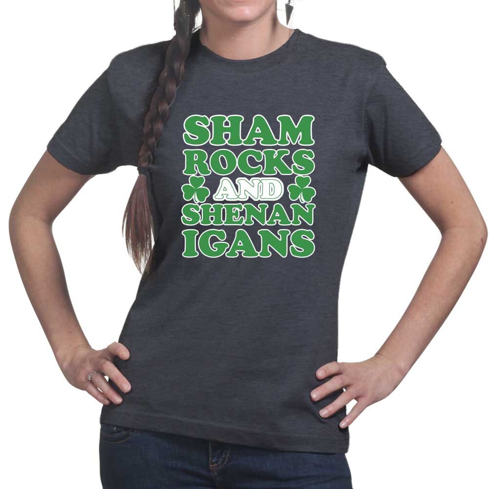Shamrocks and Shenanigans T-Shirt, Four Leaf Paddy’s Day Shirt, Irish Mock Up Outfit, Festive Apparel Tee, Lucky Girl Patrick Shirt