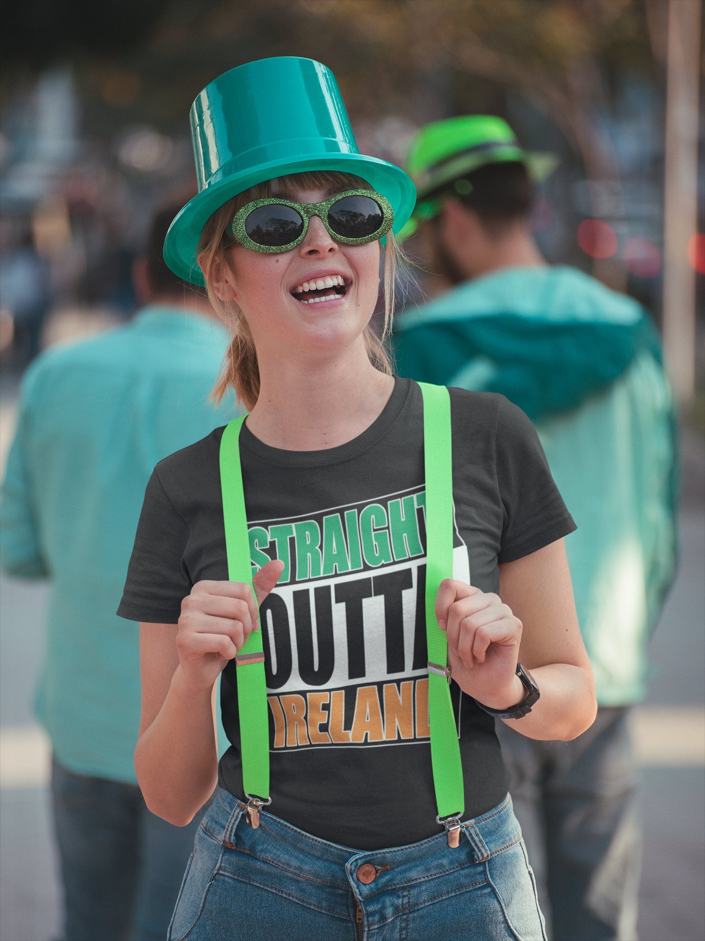 Straight Outta Ireland Shirt, Funny Irish Ireland T-Shirt, Shamrock Leprechaun Saint Patrick, Paddy’s Day Shirt, Lucky Ireland Paddy Shirt