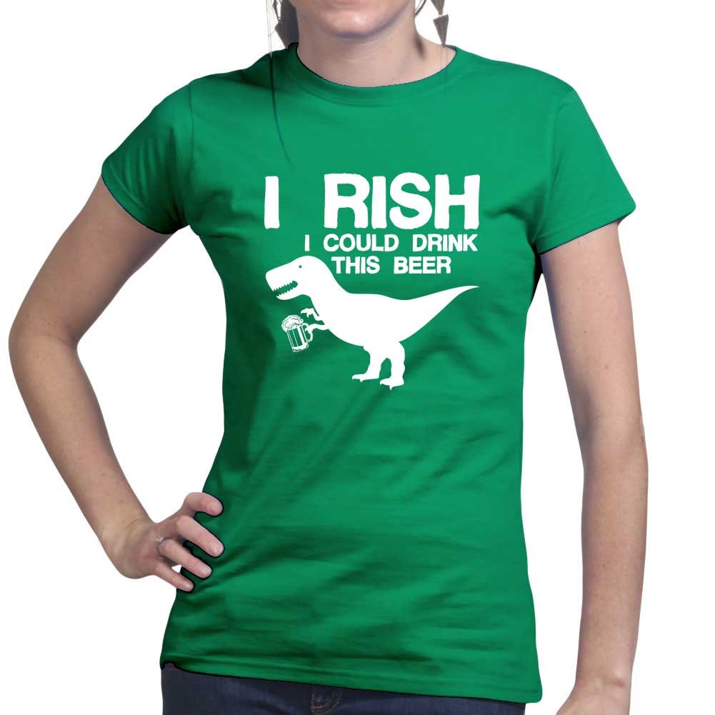 Irish Dino Drink T-Shirt, Funny Ireland Cold Shirt, Shamrock Beer Leprechaun Saint Patrick, Paddy Day Shirt, Wild Ireland Paddy Apparel