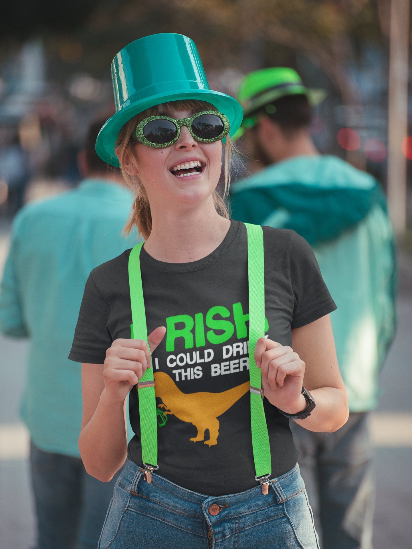 Irish Dino Drink T-Shirt, Funny Ireland Cold Shirt, Shamrock Beer Leprechaun Saint Patrick, Paddy Day Shirt, Wild Ireland Paddy Apparel
