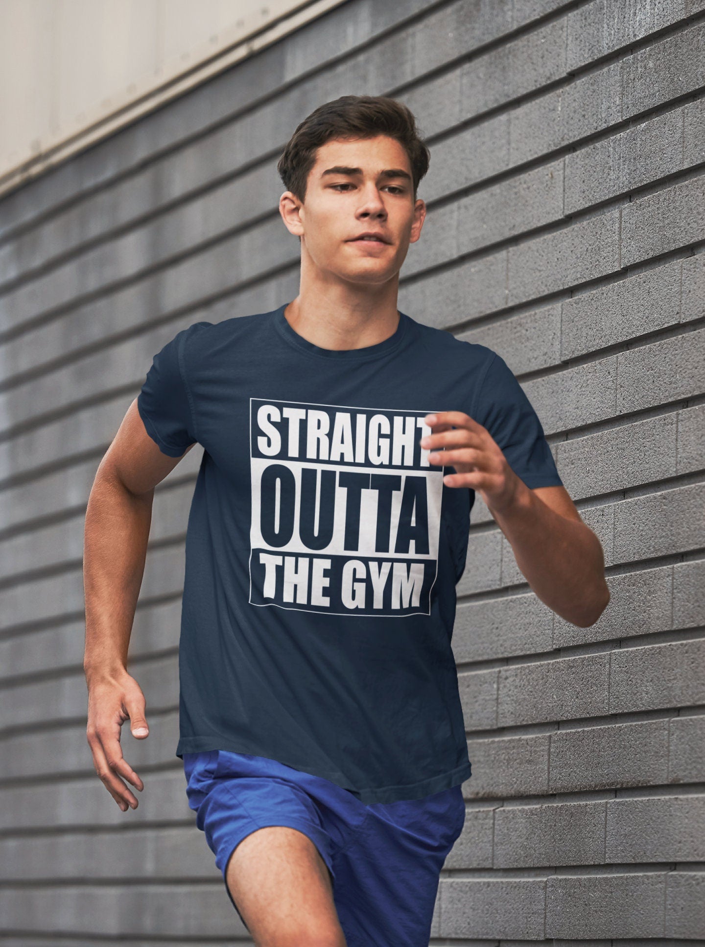 Straight Outta Gym Fitness Tee for Men - Novelty Gym Shirt - Workout Gym Graphic T Shirts - Motivational Gifts, Gym Lovers
