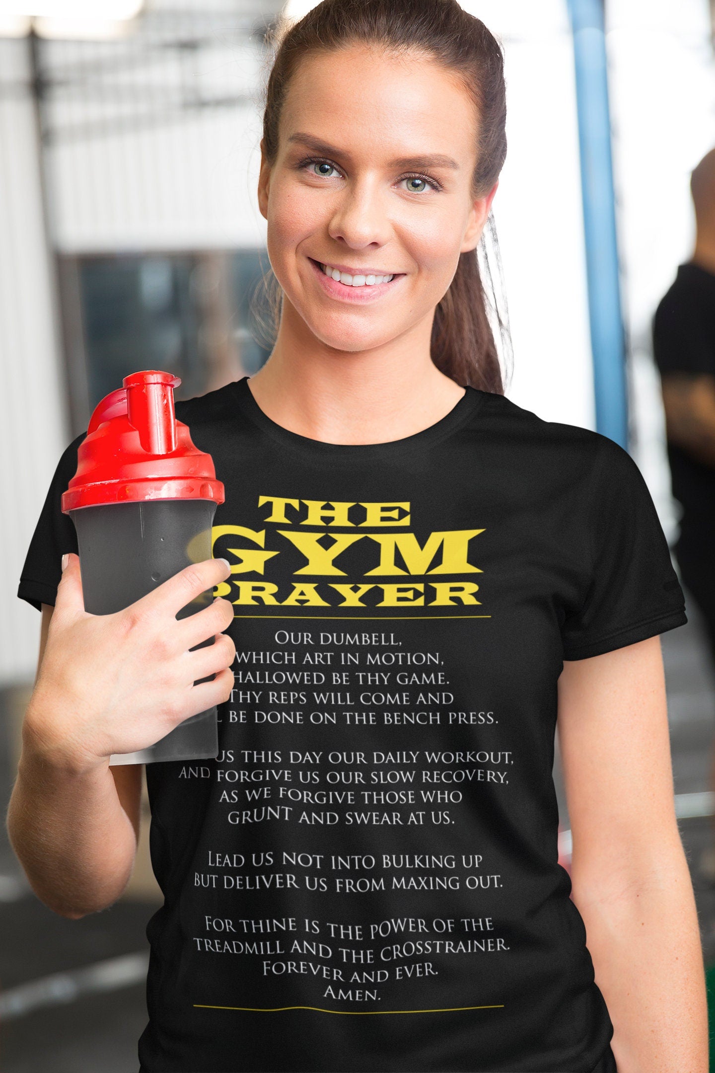 The Gym Prayer Fitness Tees Women - Novelty Gym Shirt - Workout Gym T Shirts - Ladies Motivational Gifts, Gym Lovers Tshirt