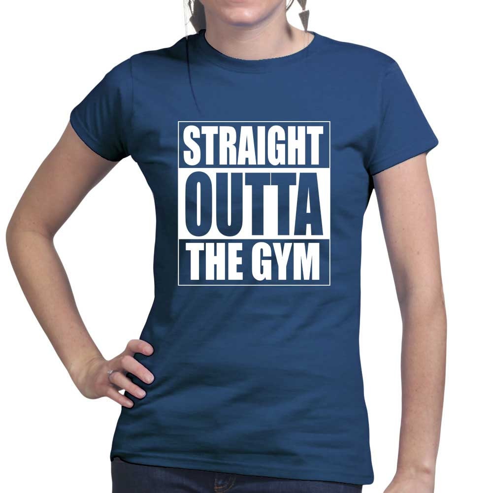 Straight Outta Gym Fitness Tee for Women - Novelty Gym Shirt - Workout Gym Graphic T Shirts - Motivational Gifts, Gym Lovers