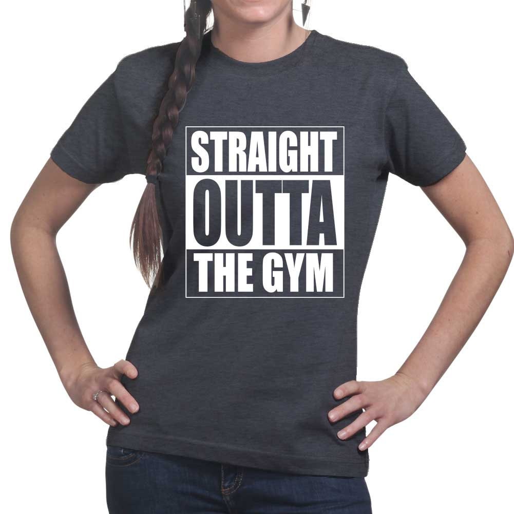 Straight Outta Gym Fitness Tee for Women - Novelty Gym Shirt - Workout Gym Graphic T Shirts - Motivational Gifts, Gym Lovers