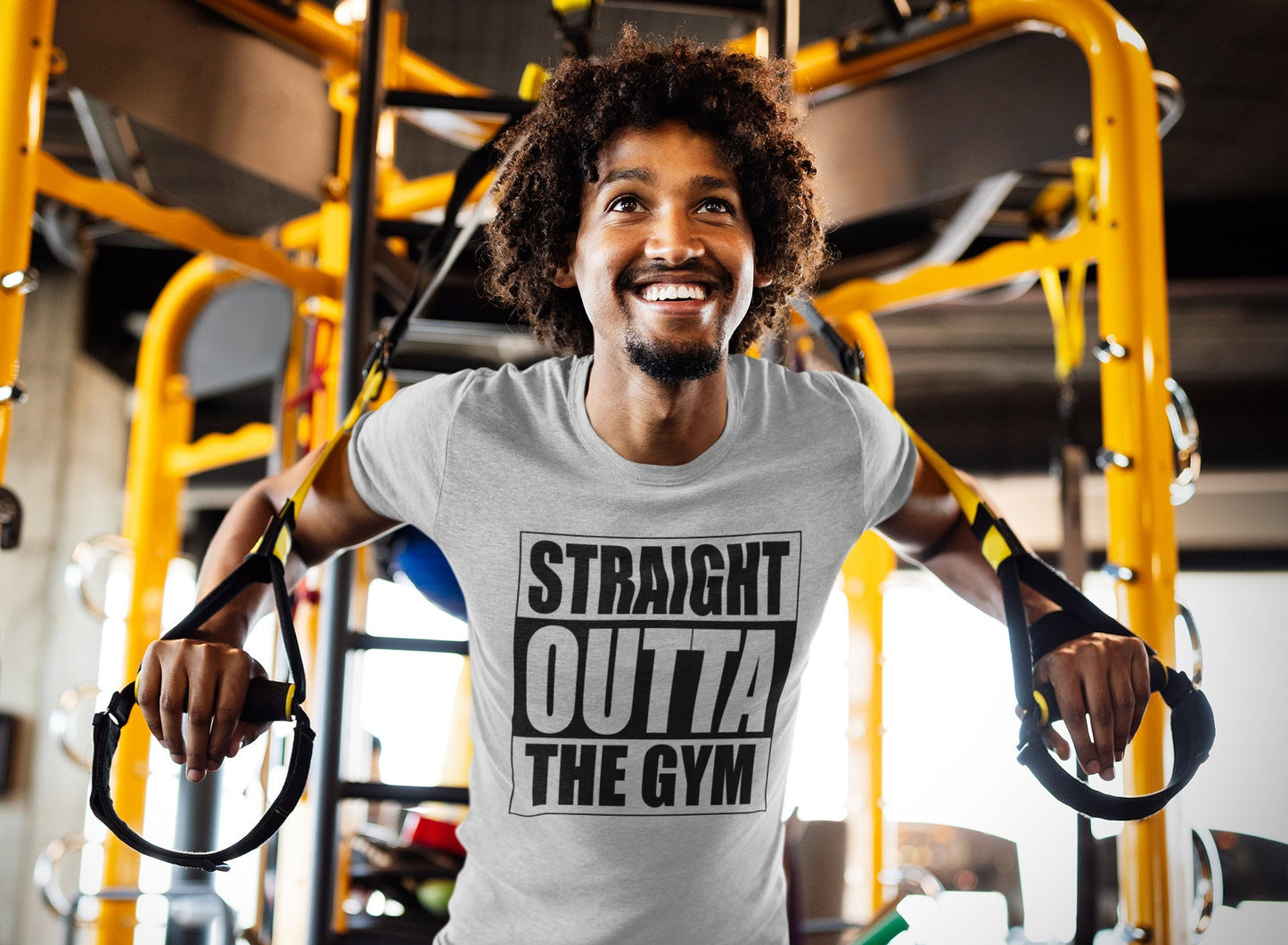 Straight Outta Gym Fitness Tee for Men - Novelty Gym Shirt - Workout Gym Graphic T Shirts - Motivational Gifts, Gym Lovers