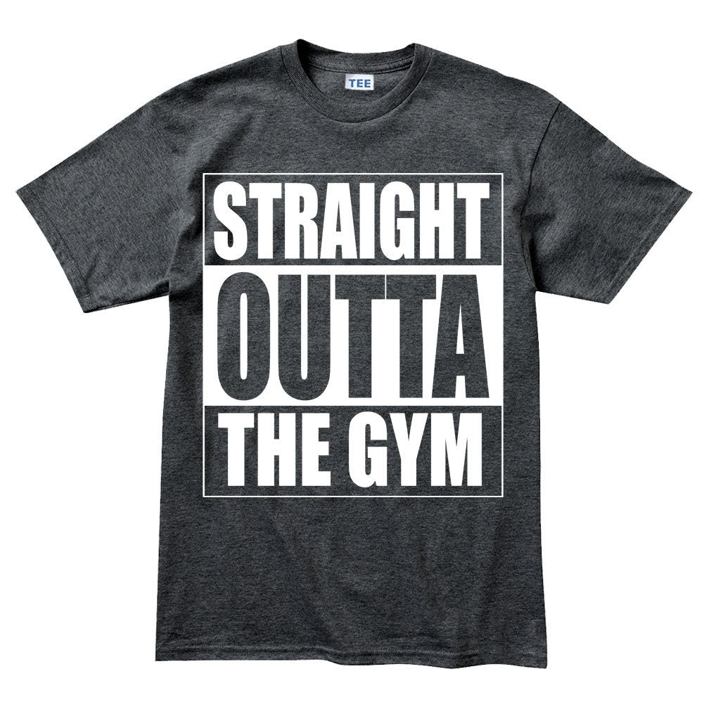 Straight Outta Gym Fitness Tee for Men - Novelty Gym Shirt - Workout Gym Graphic T Shirts - Motivational Gifts, Gym Lovers