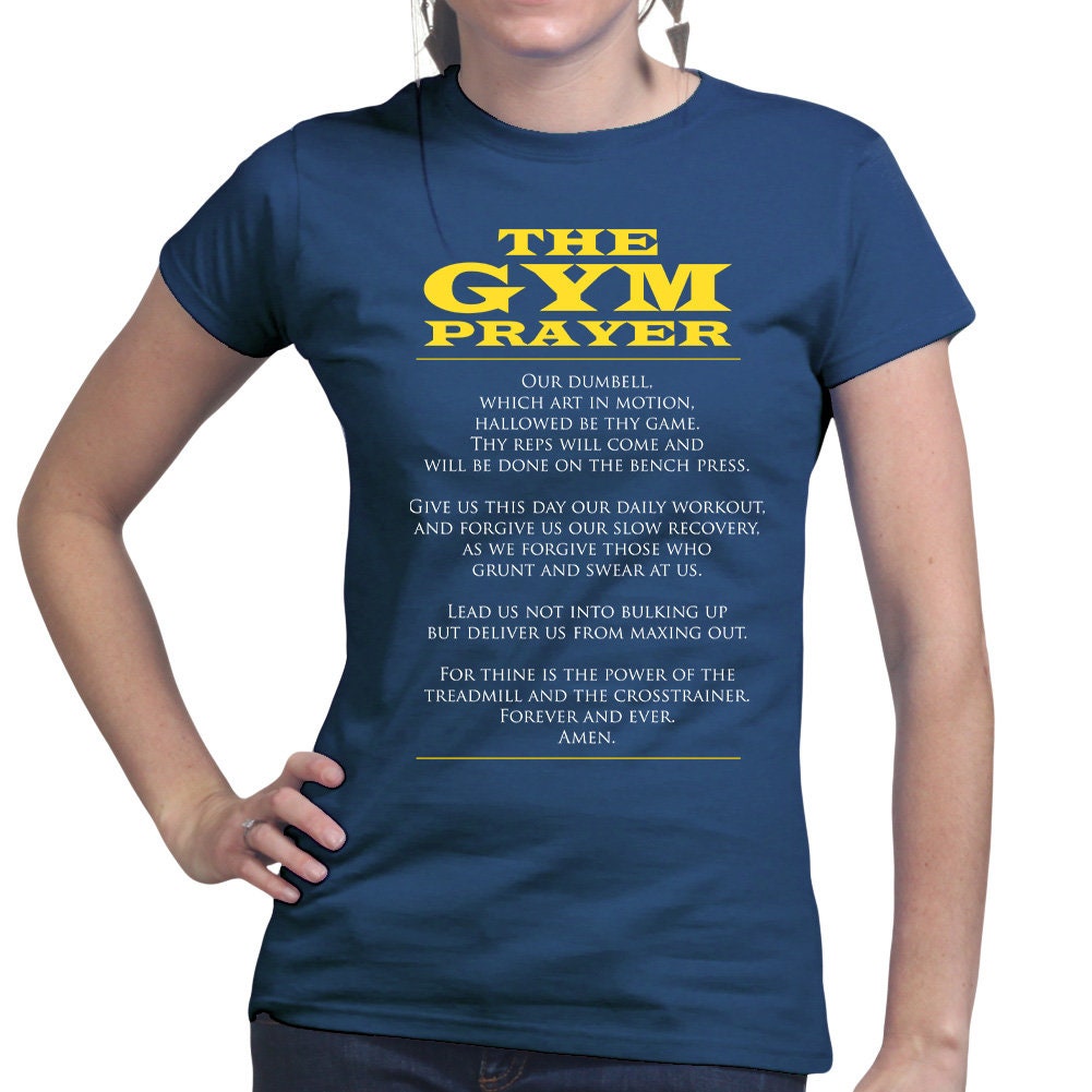 The Gym Prayer Fitness Tees Women - Novelty Gym Shirt - Workout Gym T Shirts - Ladies Motivational Gifts, Gym Lovers Tshirt