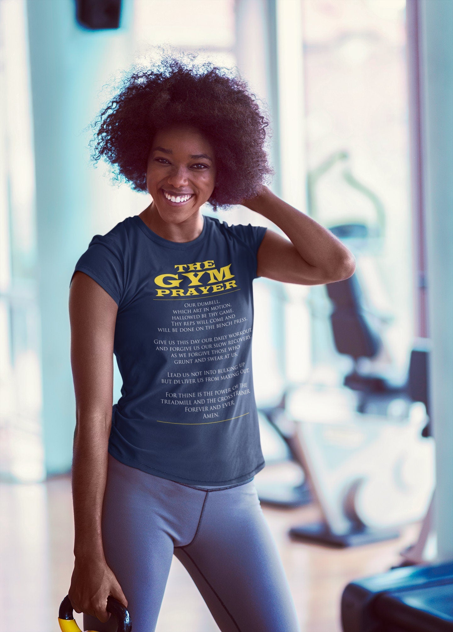 The Gym Prayer Fitness Tees Women - Novelty Gym Shirt - Workout Gym T Shirts - Ladies Motivational Gifts, Gym Lovers Tshirt