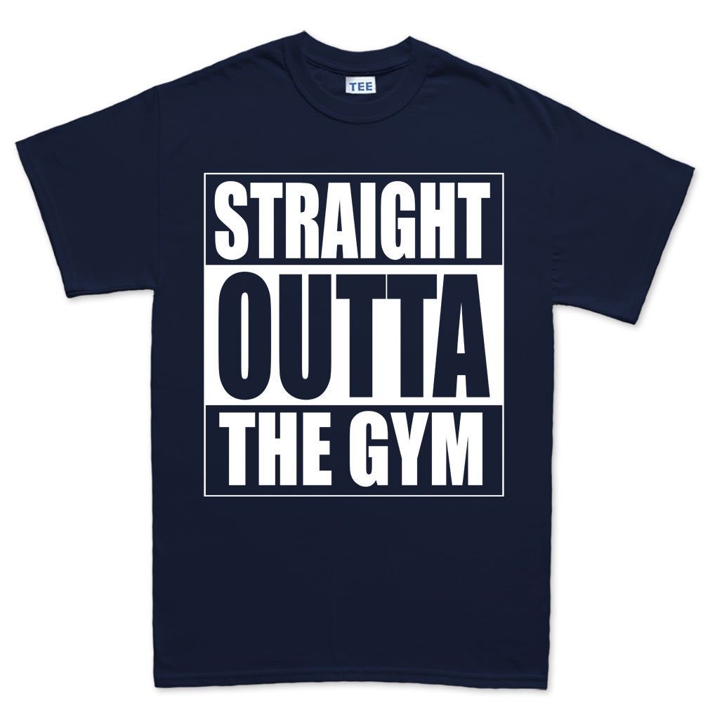 Straight Outta Gym Fitness Tee for Men - Novelty Gym Shirt - Workout Gym Graphic T Shirts - Motivational Gifts, Gym Lovers