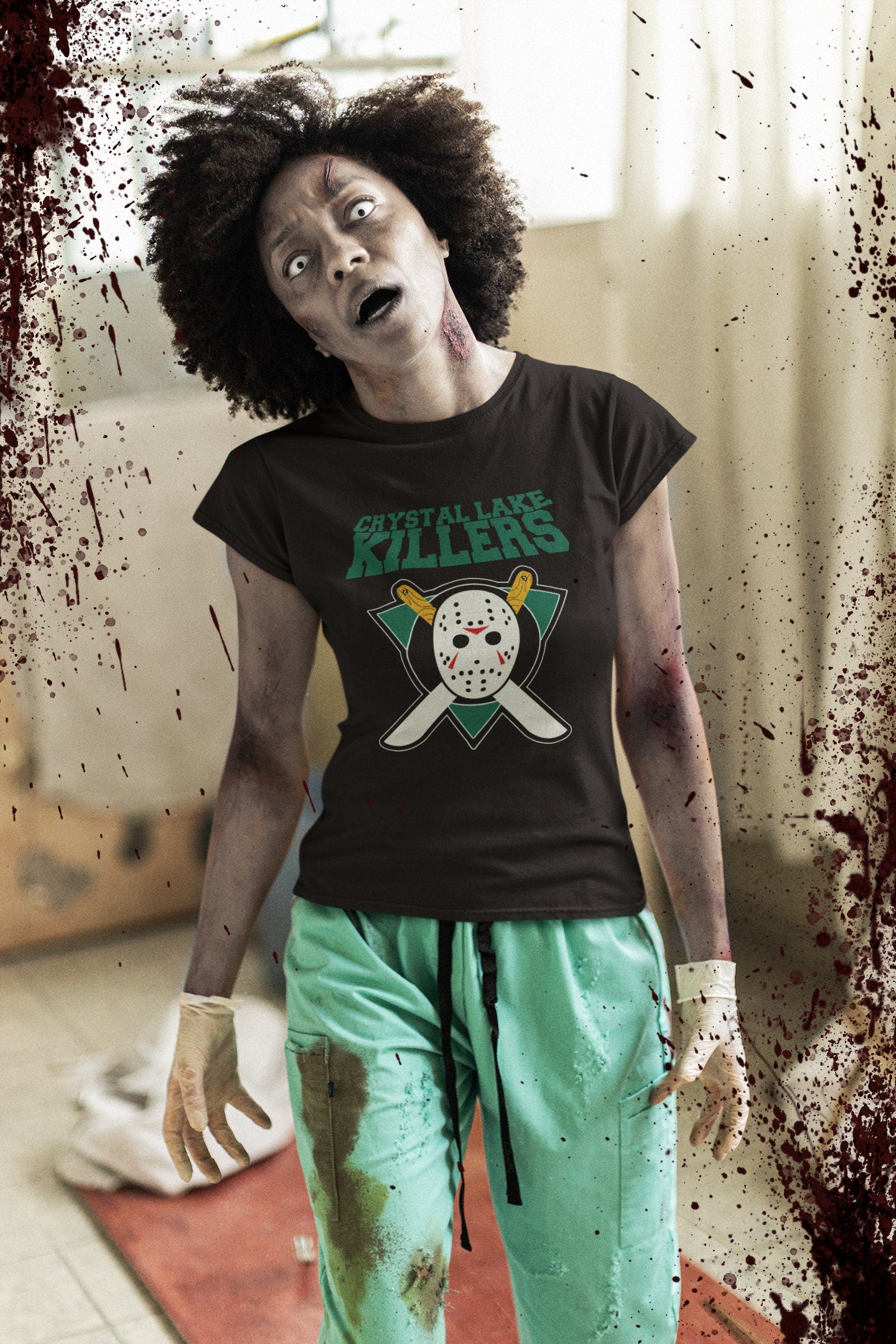 Jason Mask Halloween Women Shirt, Funny Halloween Horror Mask Shirt, Spooky Season Shirt, White Mask Jason Shirt, Friday 13th Ladies Shirt