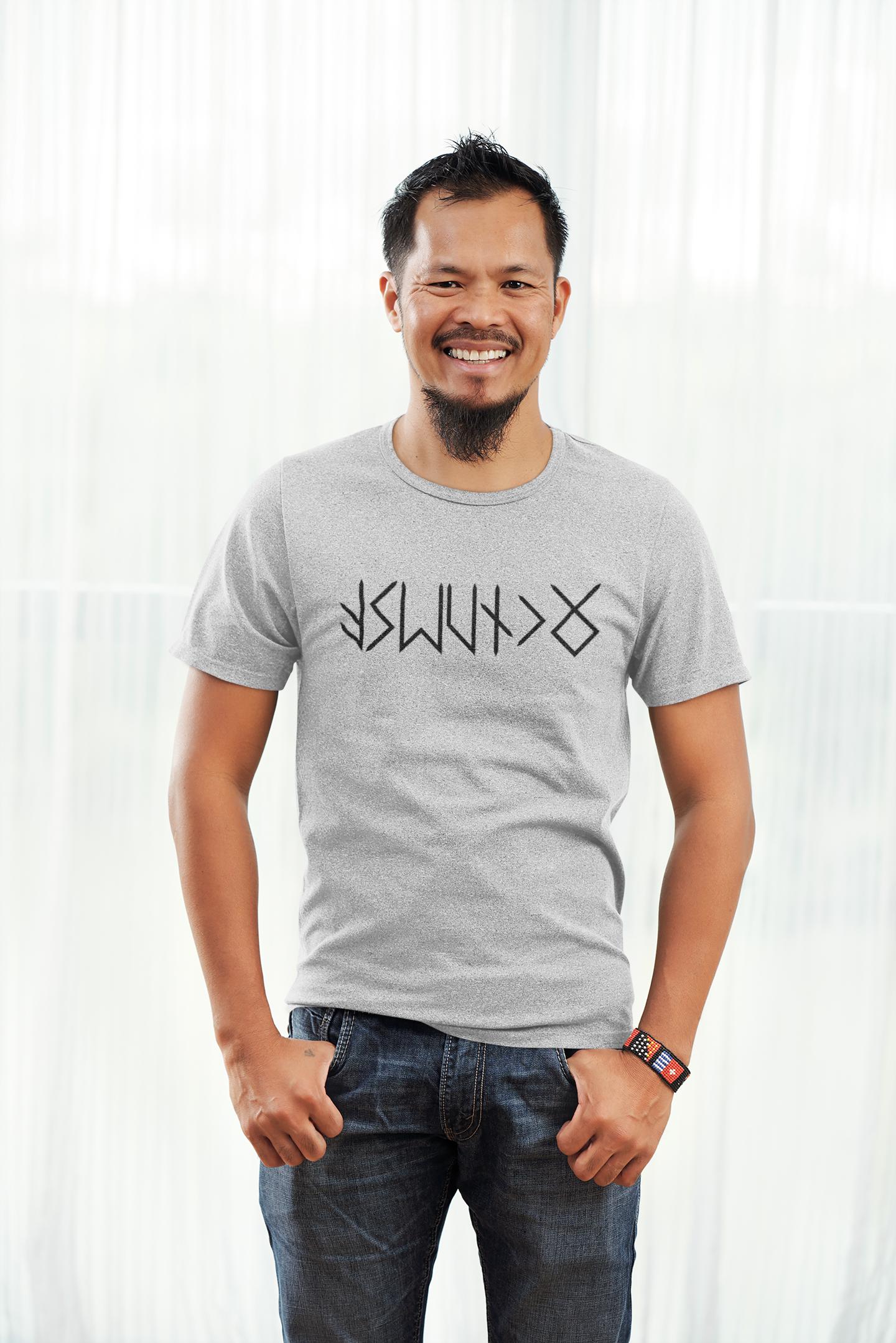 Name in RUNES Viking T-Shirt, Personalized Futhark Runes Tee, Custom Norse Tee Shirt, Unisex Viking Clothes, Norse Mythology Gifts