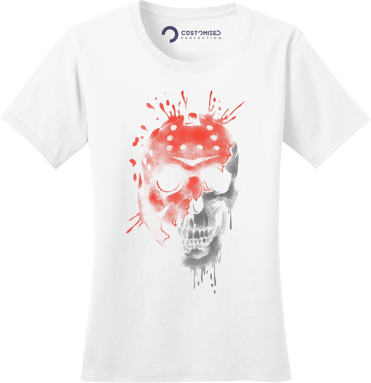 Jason Halloween Mask Friday 13th Shirt for Women - Jason Merchandise for Women - Horror Graphic Tees - Halloween Apparel