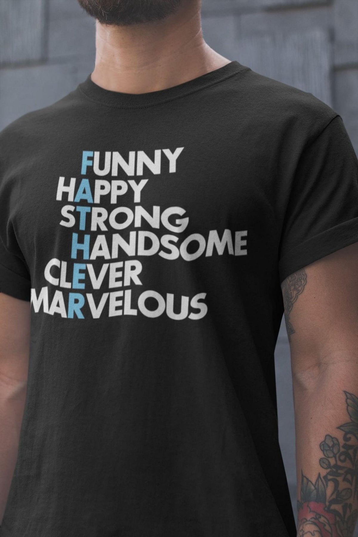 Father Acronym Shirt, Comfort Colors® Crossword Dad Tee, Gift for Dads
