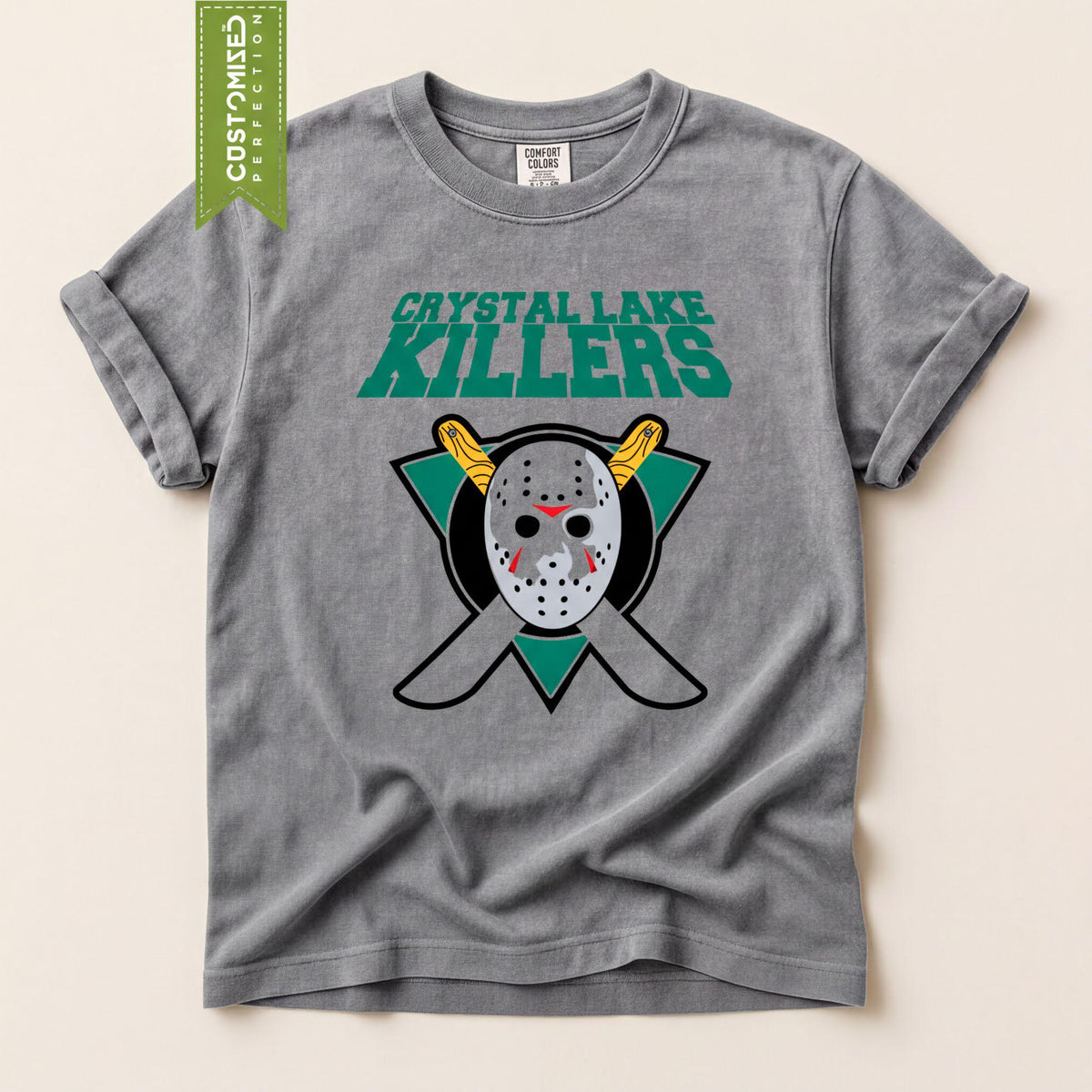 Crystal Lake Killers Halloween Shirt, Comfort Colors® Jason Mask TShirt, Spooky Season Tee, Horror Movie Top